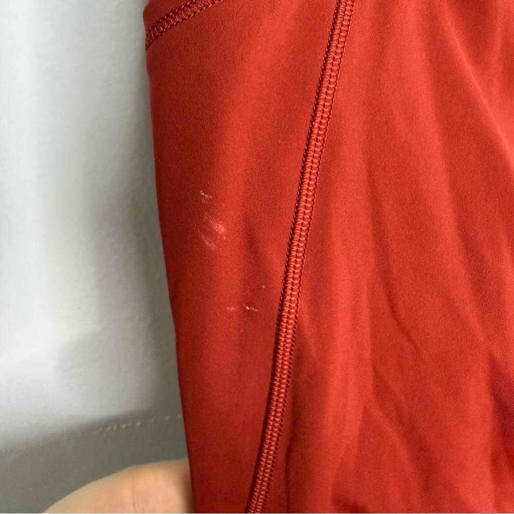 LULULEMON Dark Sport Red Fast & Free Crop II *Nulux 19” - Picture 8 of 9
